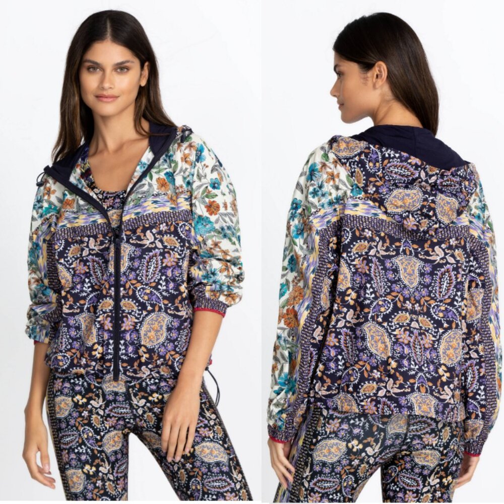 Johnny Was Active Betzy Zip-Up Windbreaker Jacket XL
